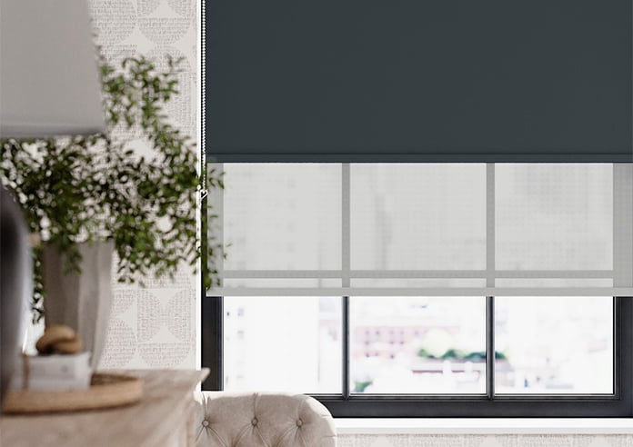 Rimini (Blackout), Black & Optima Dawn - Double Roller Blind - Image 5